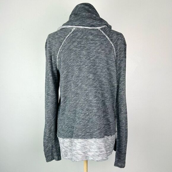 Free People Beach Funnel Neck Pullover in Heathered Gray - Picture 4 of 7